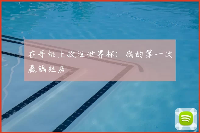 在手机上投注世界杯：我的第一次赢钱经历