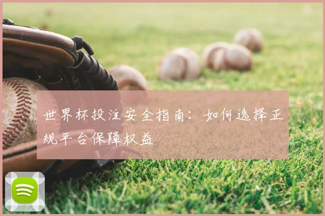 世界杯投注安全指南：如何选择正规平台保障权益