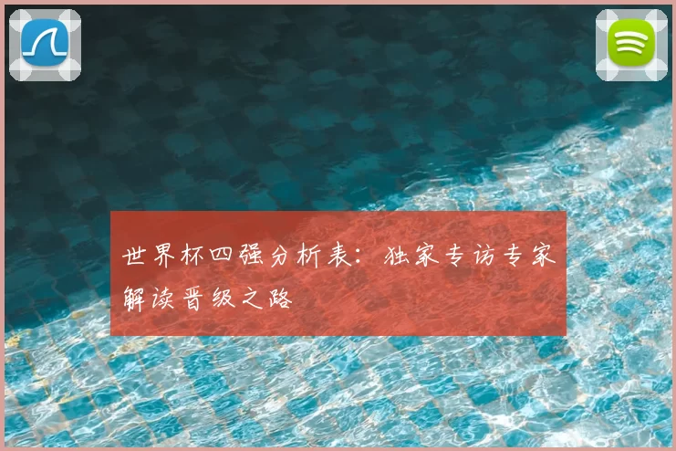 世界杯四强分析表：独家专访专家解读晋级之路
